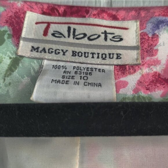 Talbots Floral Pleated Maxi Skirt with Jacket. Maggie Boutique Sz10 - Picture 6 of 6